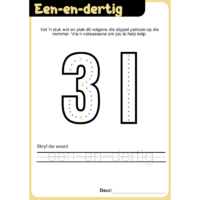 Afrikaans Number Writing Workbook 31–40 for Grade R