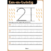 Afrikaans Number Writing Workbook 21–30 for Grade R