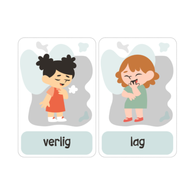 Afrikaans Emotion Flashcards for Preschool and Grade R