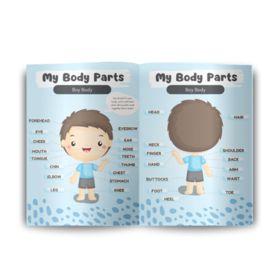 My Body Parts Boy Printable Workbook