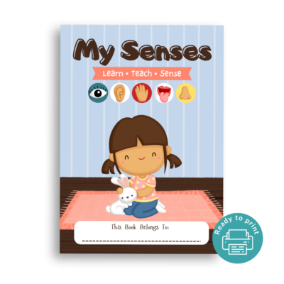 My Five Senses Girl Coloured Printable Workbook